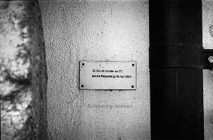Matthias-Claudius-Kirche: Abtsgrabplatten: Beschriftung für Gregorius