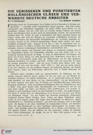 3: Die gerissenen und punktierten holländischen Gläser und verwandte deutsche Arbeiten