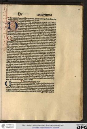Deo amabili reverendissimo patri domino Juliano sancte Apostolice sedis dignissimo cardinali preceptori suo metuendo Nicolaus Cusa.