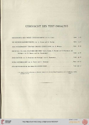 Übersicht des Text-Inhalts