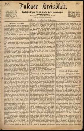 Ausgabe vom Donnerstag, den 19. Januar 1882.