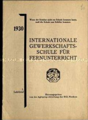 Fernbildung der Gewerkschaftsschule, 1930