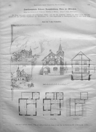 Familienhäuser Colonie Nymphenburg, Gern bei München.