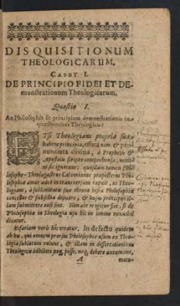 Disqusitionum Theologicarum.