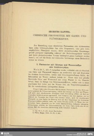Sechstes Kapitel, Chemische Photometer mit Gasen und Flüssigkeiten