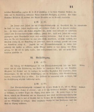 III. Geschäftsgang
