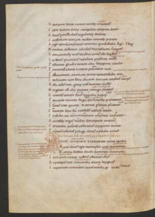 Historisierte Initiale A (Schwertkämpfer)