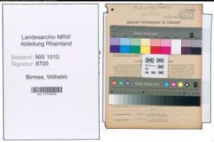 Entnazifizierung Wilhelm Birmes , geb. 22.02.1893 (Betriebsleiter)