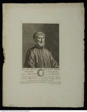 Portrait des Donatello - Porträt Donato Detto Donatello