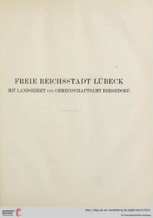 Freie Reichsstadt Lübeck mit Landgebiet und Gemeinschaftsamt Bergedorf
