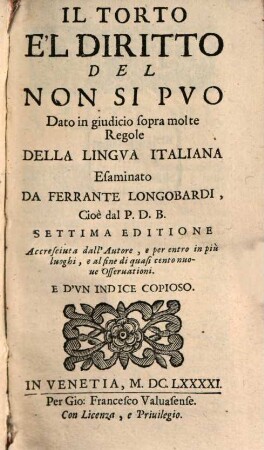 Il Torto el Diritto del non si puo