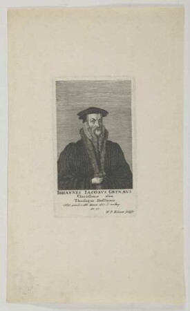 Bildnis des Iohannes Iacobvs Grynaevs