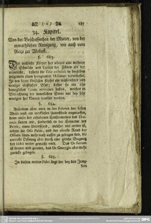 34. Kapitel. Von der Beschaffenheit der Mutter, von der monathlichen Reinigung, wie auch vom Reize zur Wollust