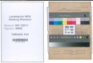 Entnazifizierung Kurt Vallbracht , geb. 18.03.1910 (Friseur)