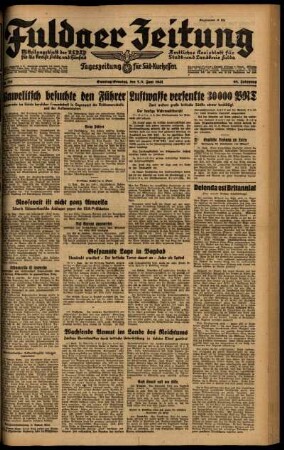 Ausgabe vom Sonntag, den 08. Juni 1941.