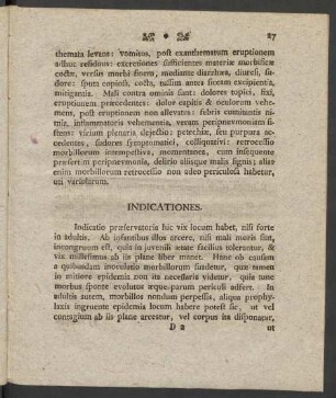 Indicationes