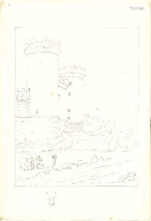 Gärtner, Friedrich von; Tivoli (Latium, Italien); Burganlage - Perspektive