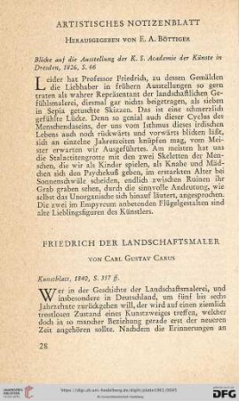 Friedrich der Landschaftsmaler