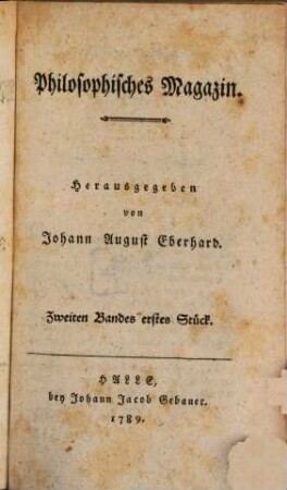 Philosophisches Magazin. 2. 1790
