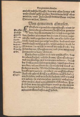 Von gemeinen almusen.