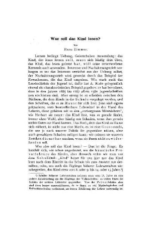 Was soll das Kind lesen?
