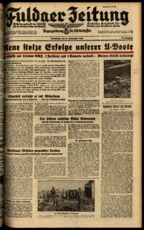 Ausgabe vom Donnerstag, den 24. September 1942.