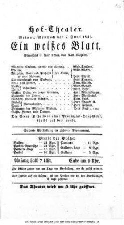 Ein weißes Blatt