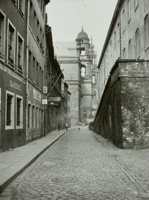 Terrassengasse : Dresden, Terrassengasse, Blick nach Westen gegen das Ständehaus