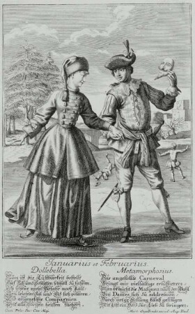 Monatsdarstellung: Januar und Februar