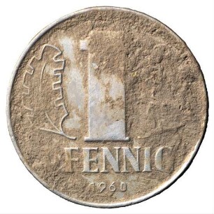 Fundmünze, Pfennig, 1960