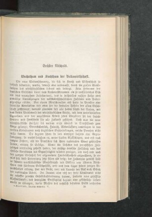Sechster Abschnitt. Wachsthum und Siechthum der Volkswirtschaft