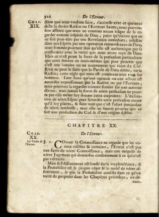 Chapitre XX. De l' Erreur
