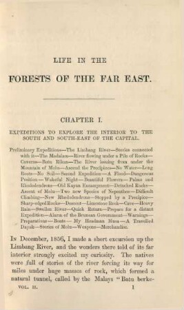 Chapter I. Expeditions to explore the interior to the South and South-East of the capital