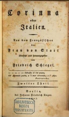 Corinna oder Italien, 2