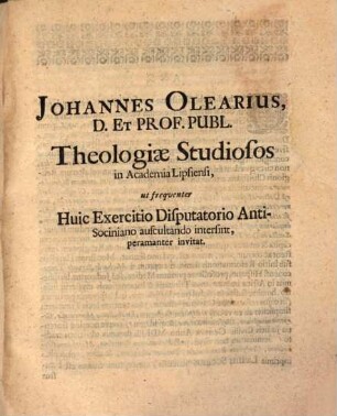 Synopsis errorum Socinianorum