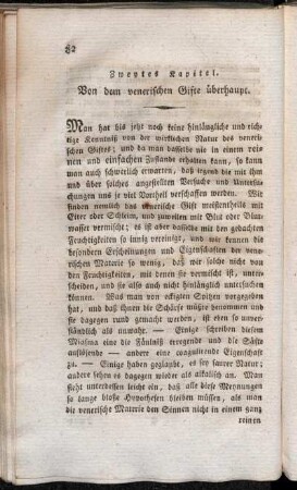 Zweytes Kapitel. Von dem venerischen Gifte überhaupt.