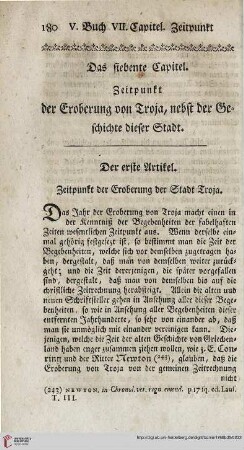 Das siebente Capitel: Zeitpunkt der Eroberung von Troja [...]