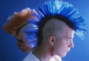 Zwei Punks mit Irokesenschnitt