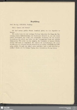 Begrüßung
