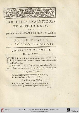 Petit Traité de la poësie françoise