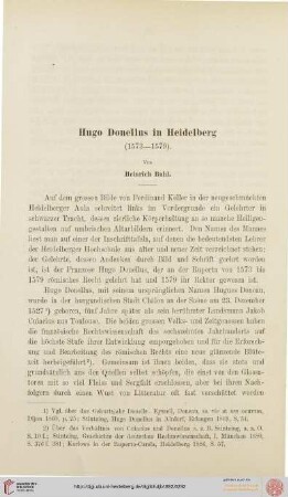 2: Hugo Donellus in Heidelberg : (1573-1579)