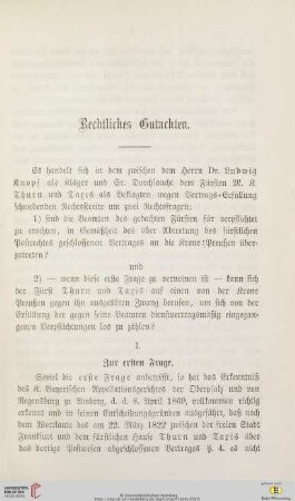 Rechtliches Gutachten