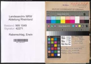 Entnazifizierung Erwin Rabenschlag , geb. 16.07.1905 (Kaufmann)