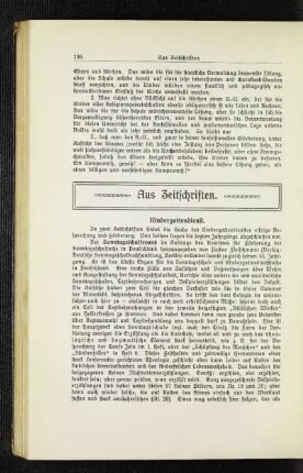 Aus Zeitschriften : Kindergottesdienst