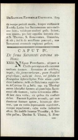 Caput IV. De forma Sacramenti extremae unctionis