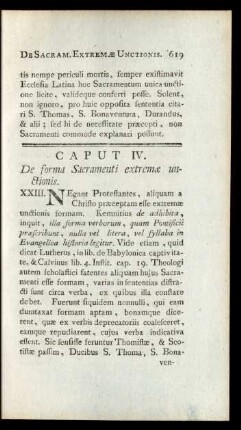 Caput IV. De forma Sacramenti extremae unctionis