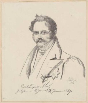 Bildnis Kiel, Karl Leopold von (1789-), russischer General, Kunstdilettant