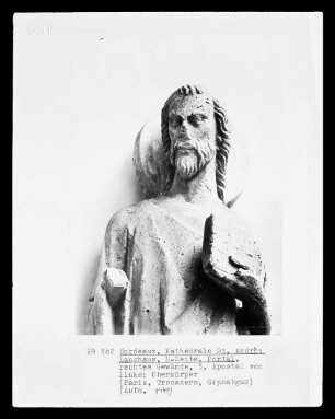 Bordeaux, Kathedrale Saint André, Nordportal, Gewändefigur: Apostel