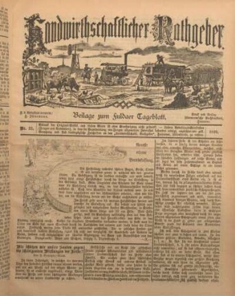 22: Beilage vom Montag, 16. Oktober 1899