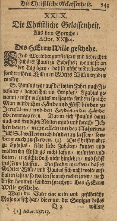 XXIIX. Die Christliche Gelassenheit
